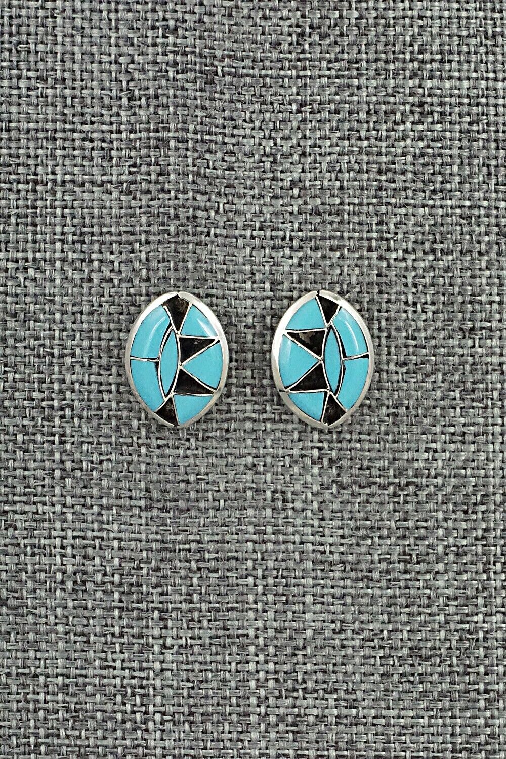Turquoise & Sterling Silver Earrings - Vernon Quandelacy