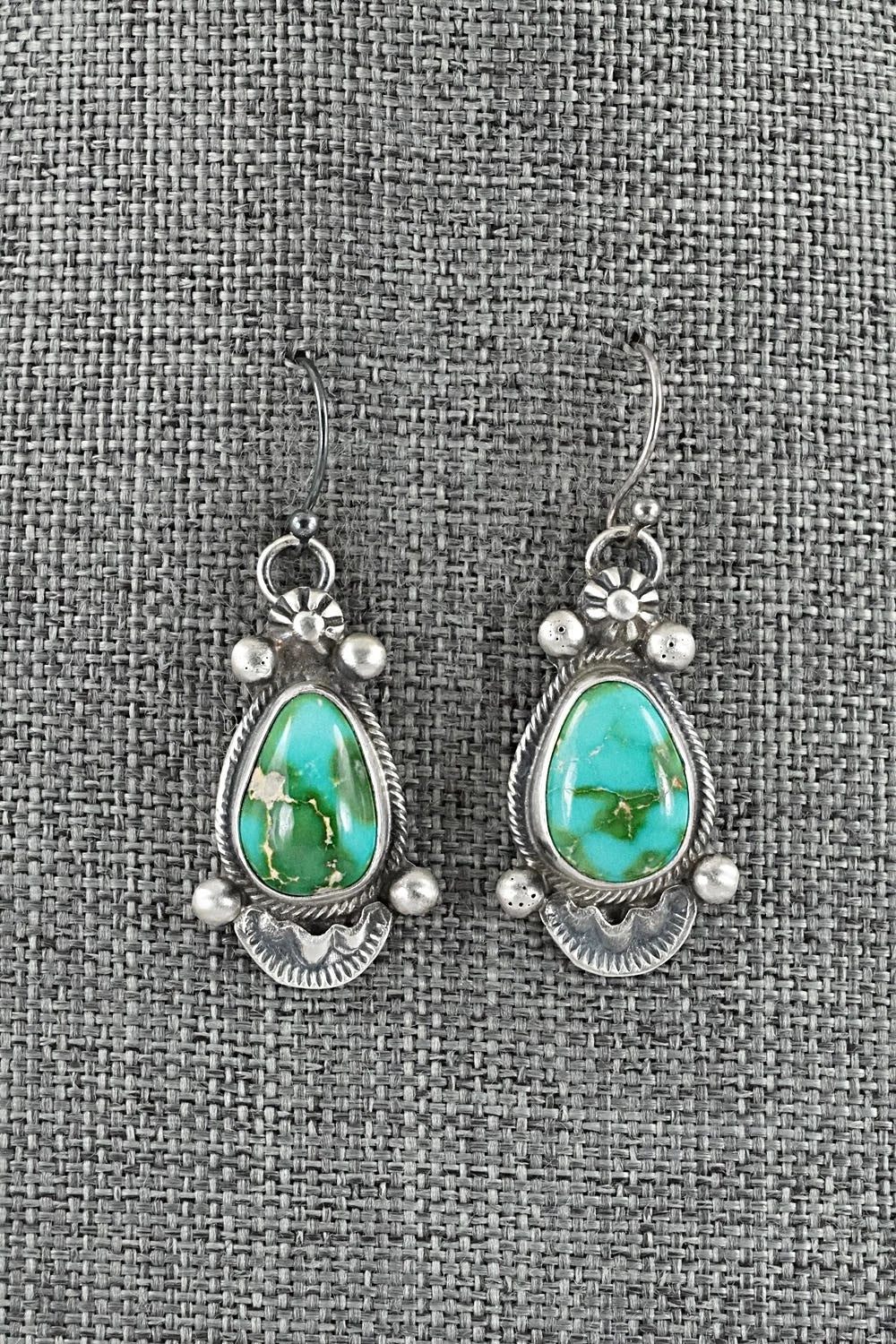 Turquoise & Sterling Silver Necklace and Earrings Set - Kathleen Livingston