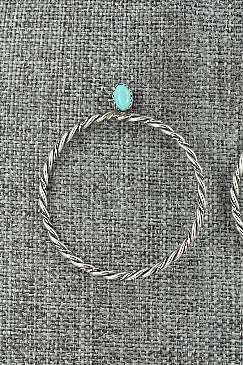 Turquoise & Sterling Silver Earrings - Nelson Leonard Jr.