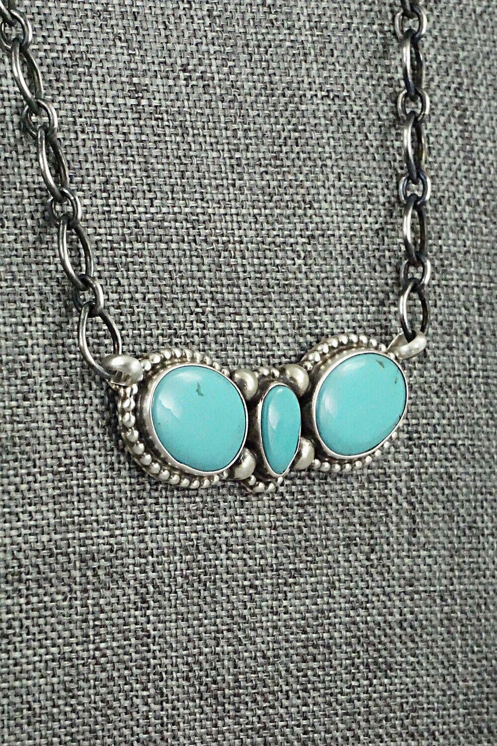 Turquoise & Sterling Silver Necklace - Kathleen Livingston