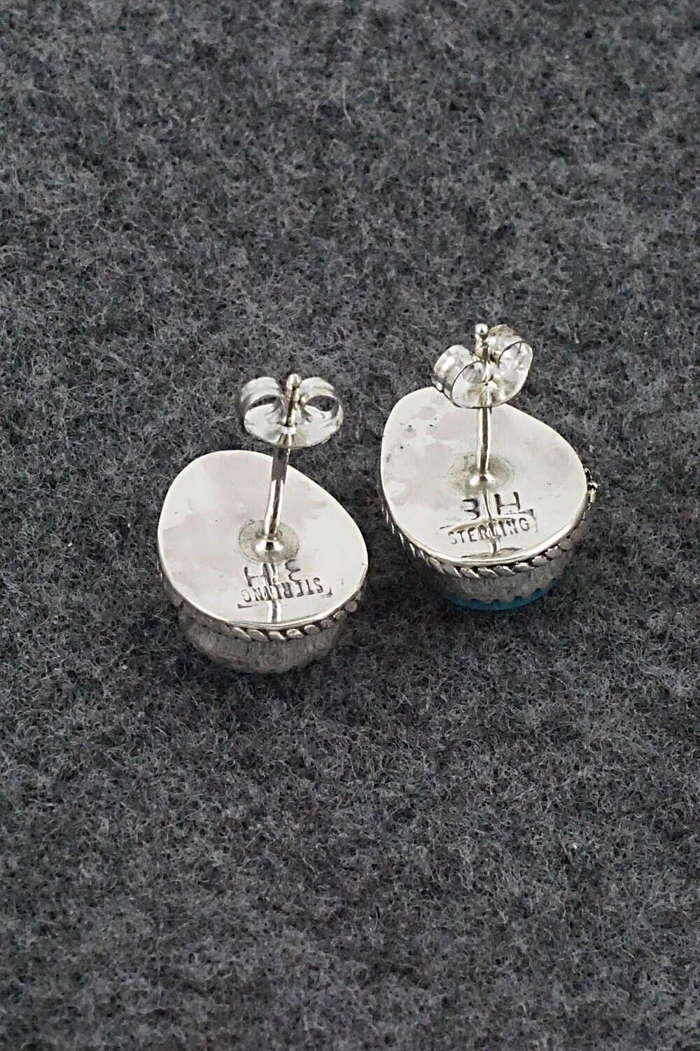 Turquoise & Sterling Silver Earrings - Ernest Hawthorne