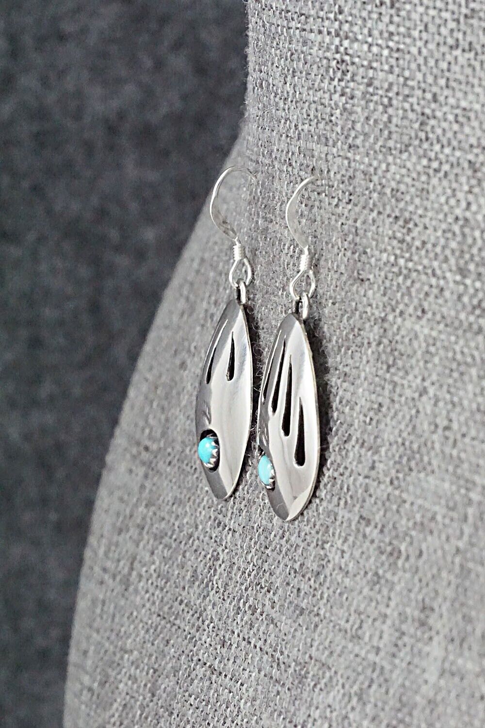 Turquoise & Sterling Silver Earrings - Ervin Begay