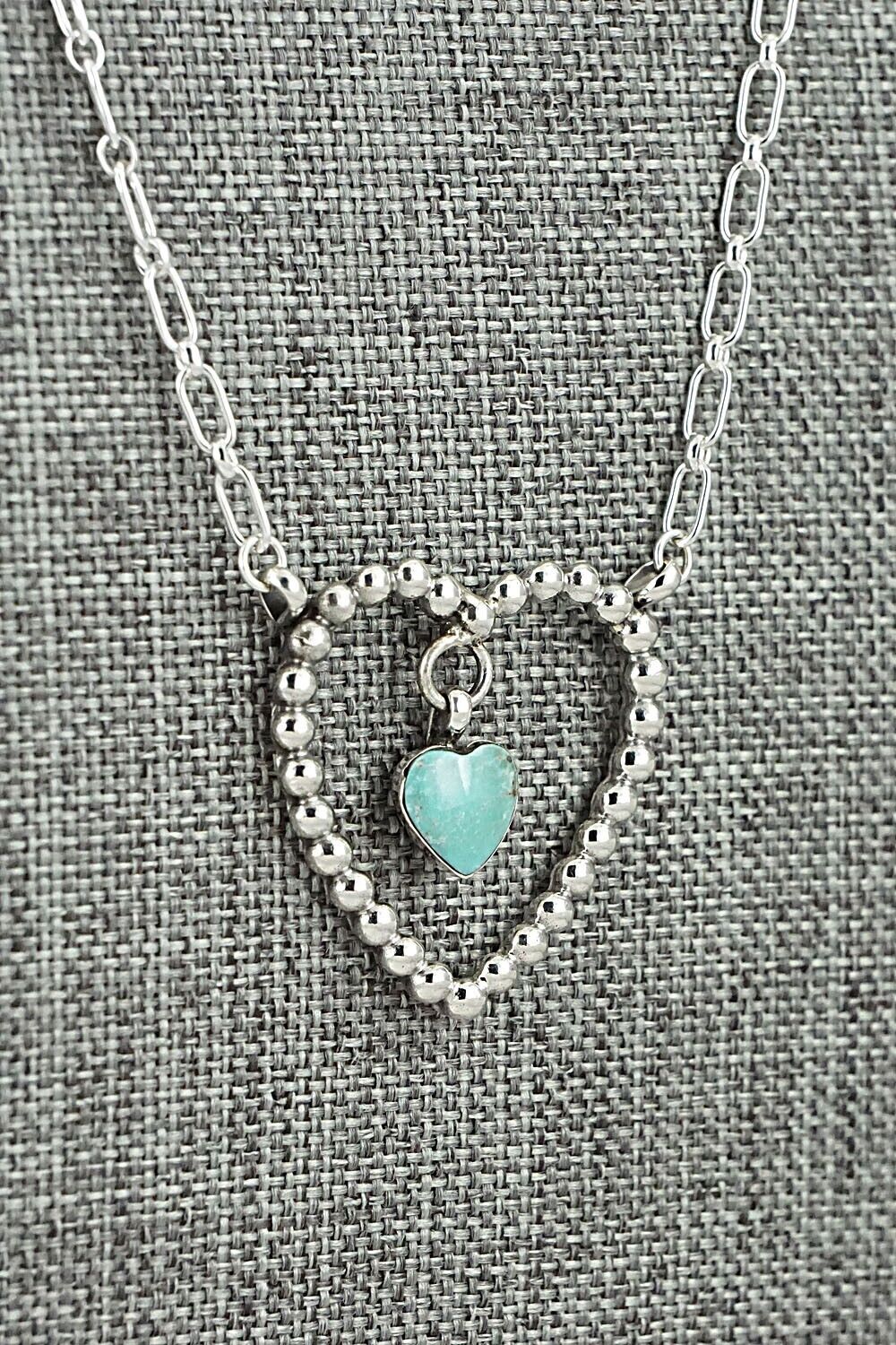 Turquoise & Sterling Silver Necklace - Franklin Johnson
