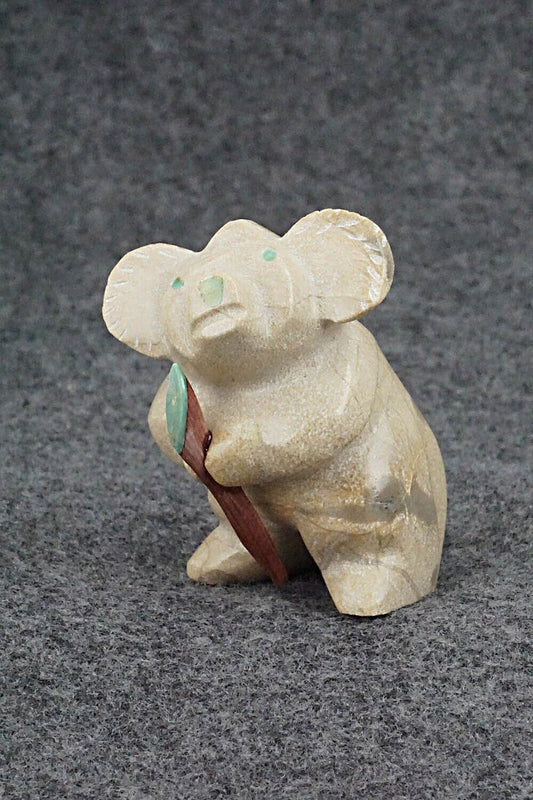 Koala Bear Zuni Fetish Carving - Enrike Leekya