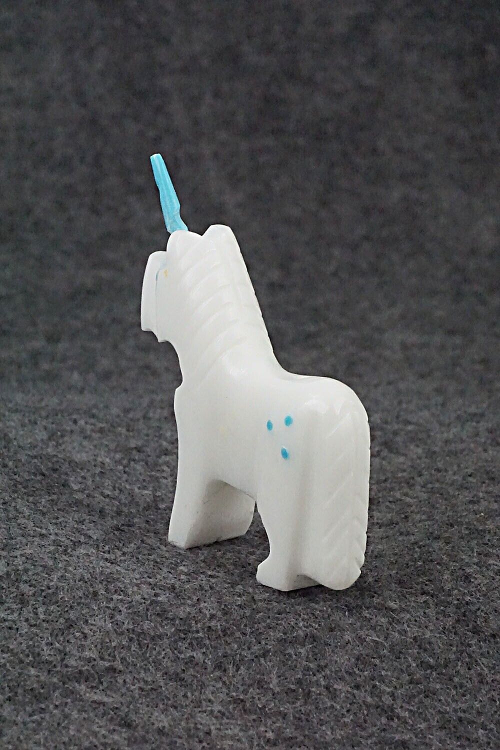 Unicorn Horse Zuni Fetish Carving - Todd Etsate
