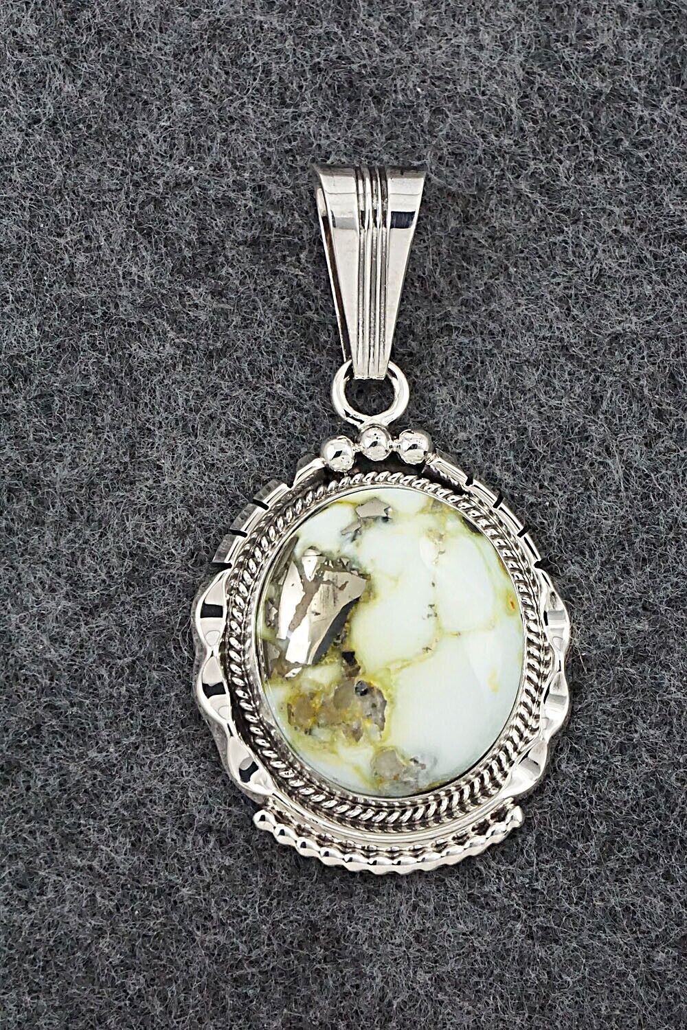 Variscite & Sterling Silver Pendant - Samuel Yellowhair