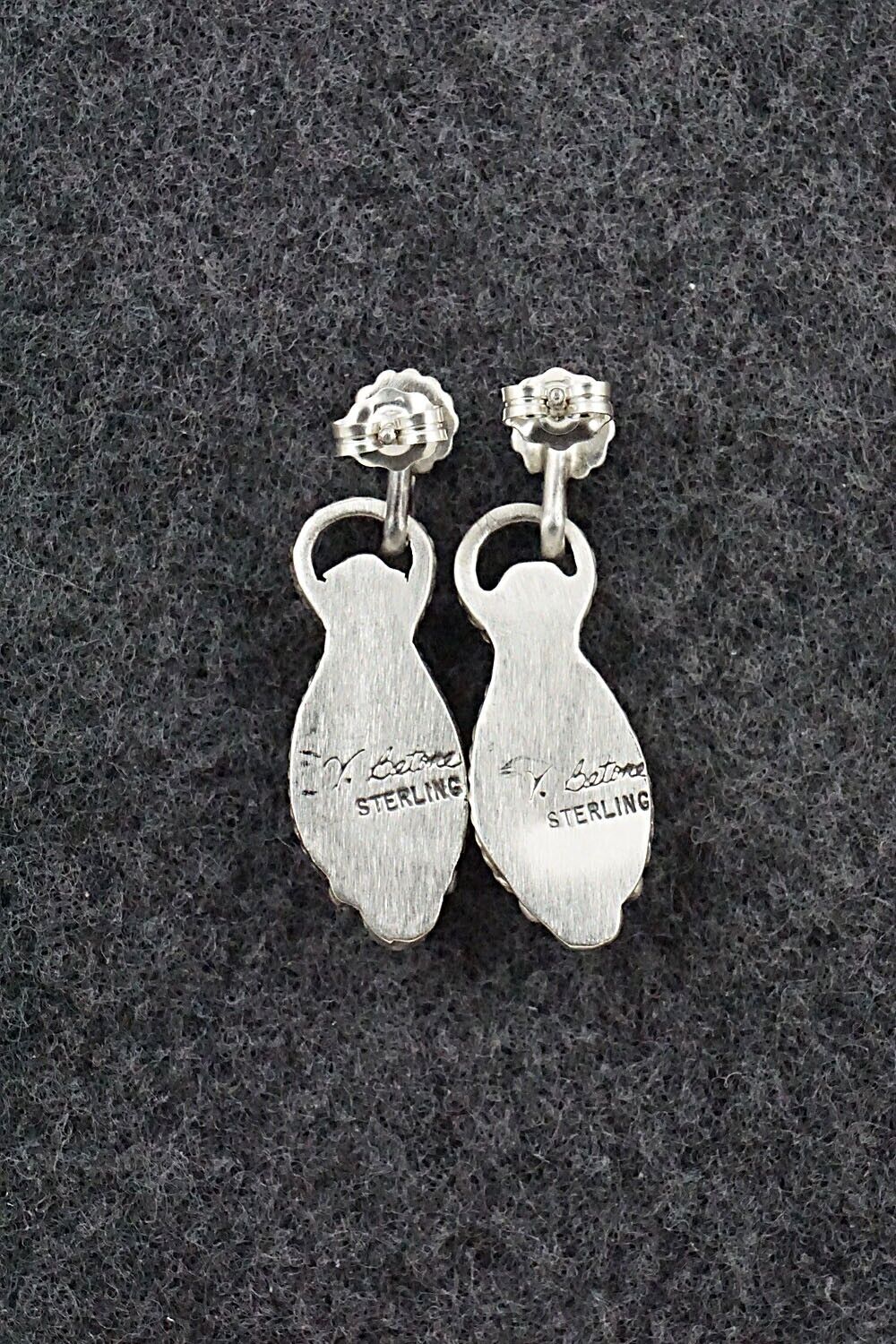 Turquoise & Sterling Silver Earrings - Verley Betone