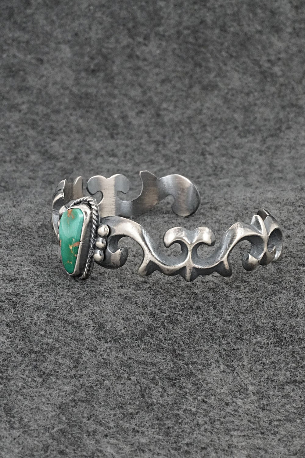 Turquoise & Sterling Silver Bracelet - Harrison Bitsue