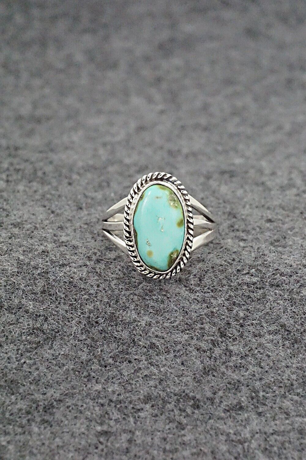 Turquoise & Sterling Silver Ring - Alice Rose Saunders - Size 6.5