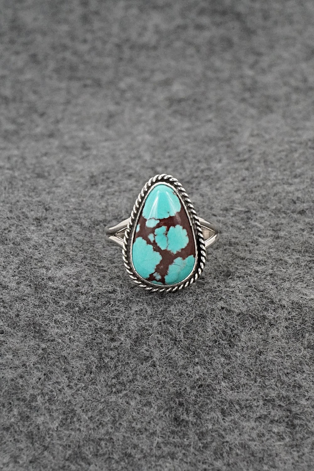 Turquoise & Sterling Silver Ring - Eugene Gruber - Size 9