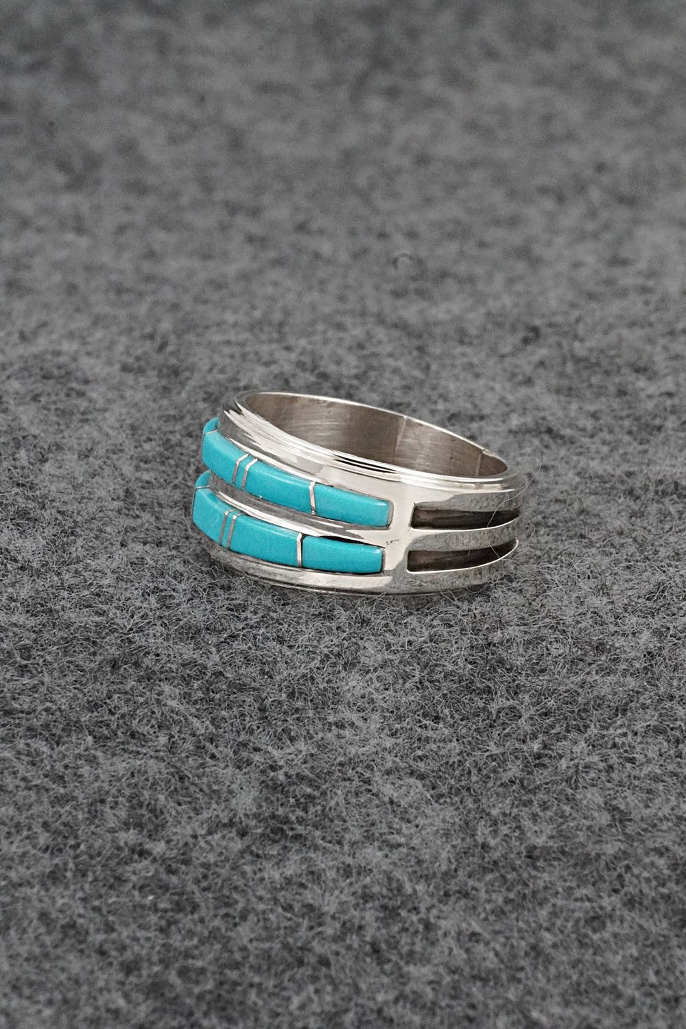 Turquoise & Sterling Silver Ring - Wilbert Muskett Jr. - Size 8.5