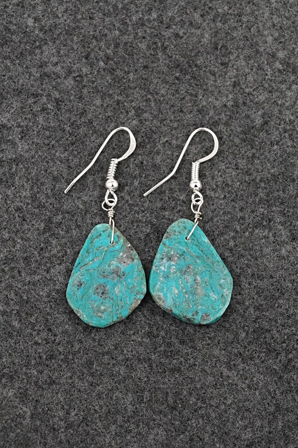 Turquoise & Sterling Silver Earrings - Louise Pete