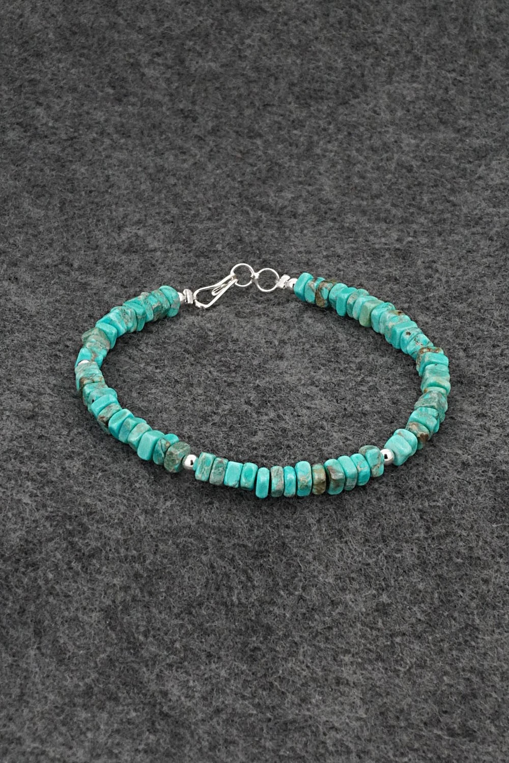 Turquoise & Sterling Silver Bracelet - Doreen Jake