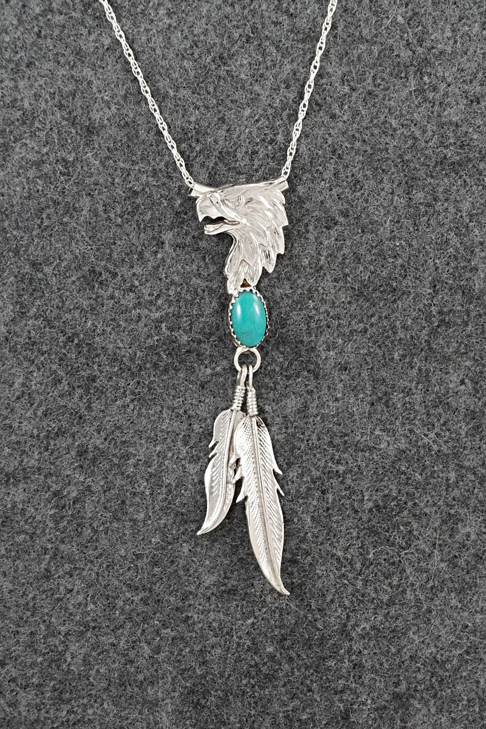 Turquoise & Sterling Silver Necklace - Genevieve Francisco