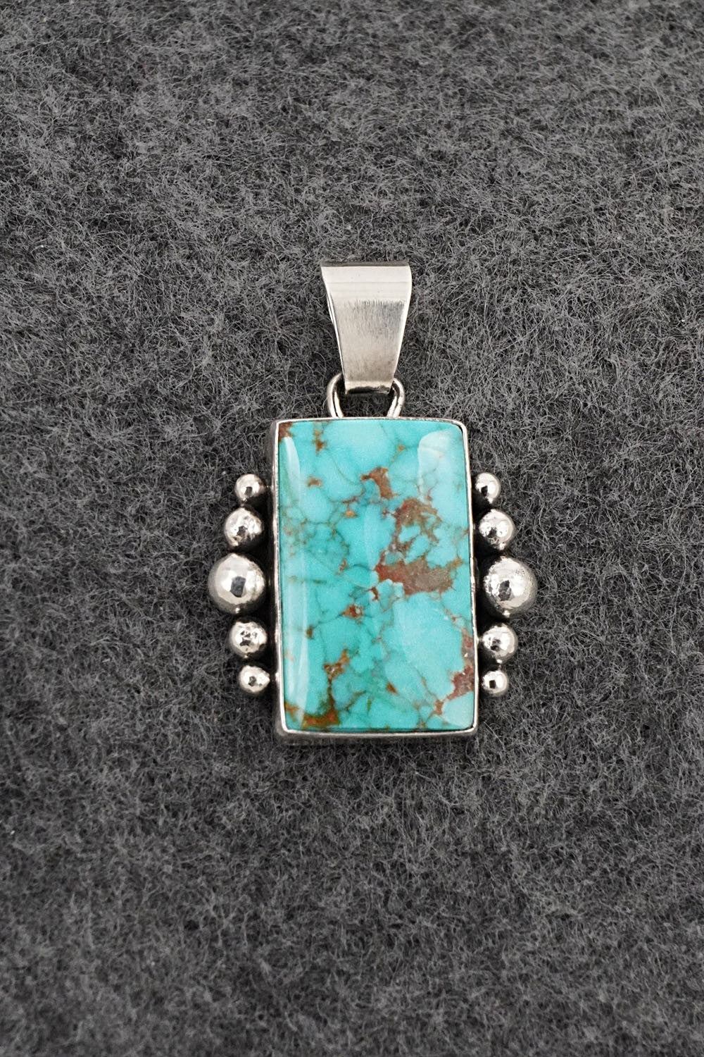 Turquoise & Sterling Silver Pendant - Eugene Gruber