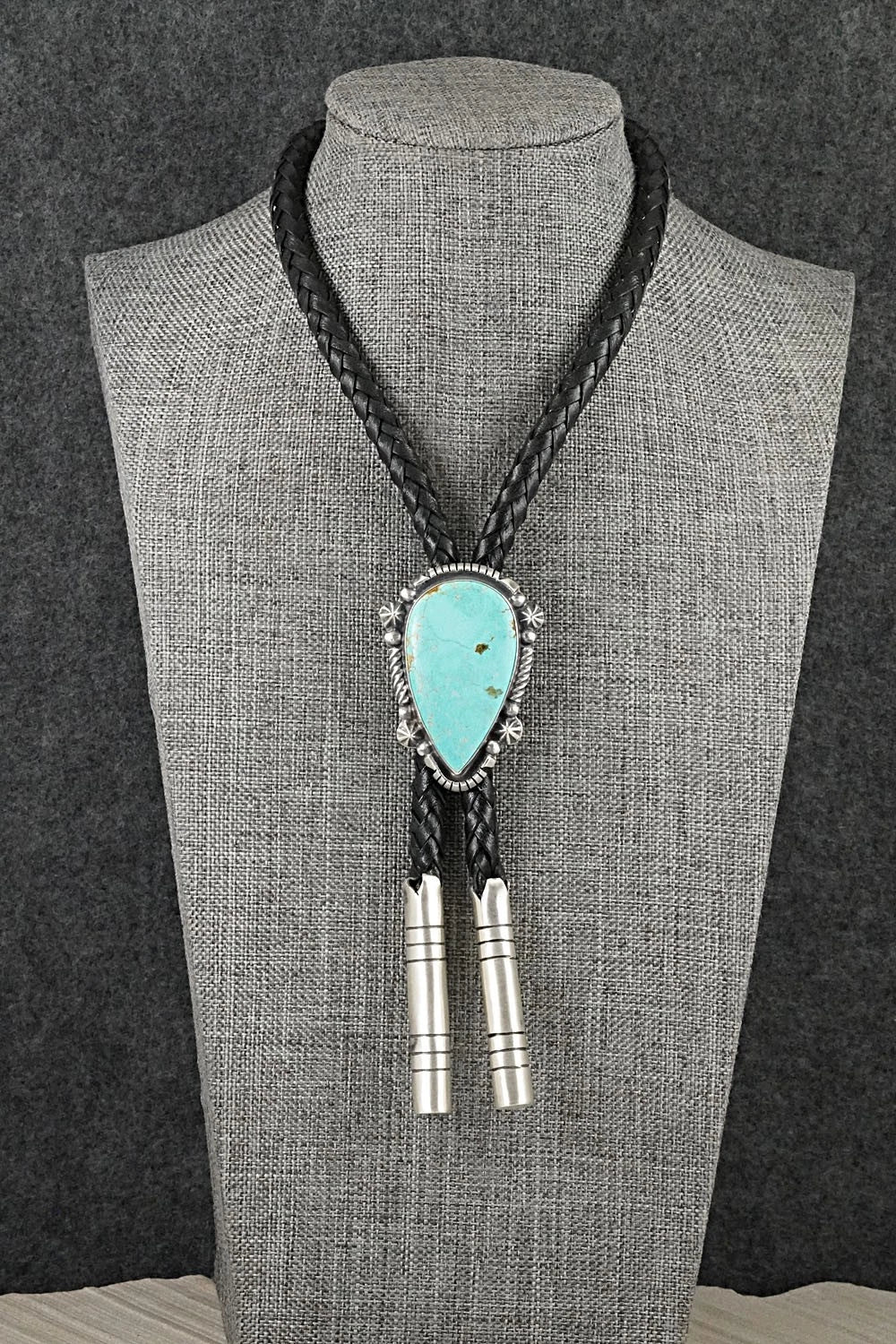 Turquoise & Sterling Silver Bolo Tie - Bob Becenti