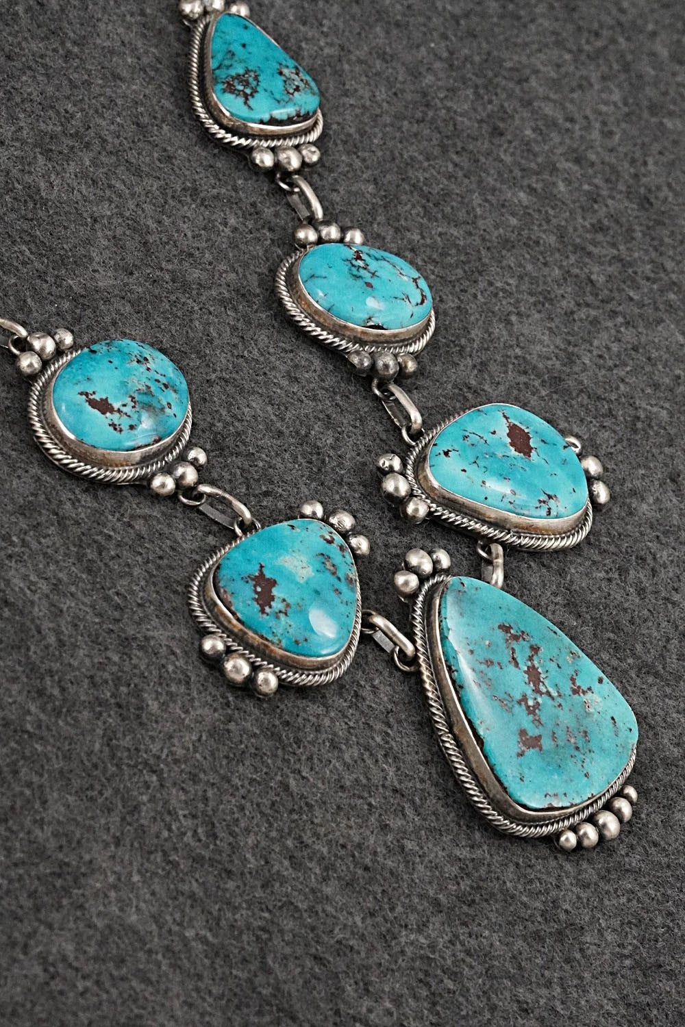 Turquoise & Sterling Silver Necklace and Earrings Set - Kathleen Livingston