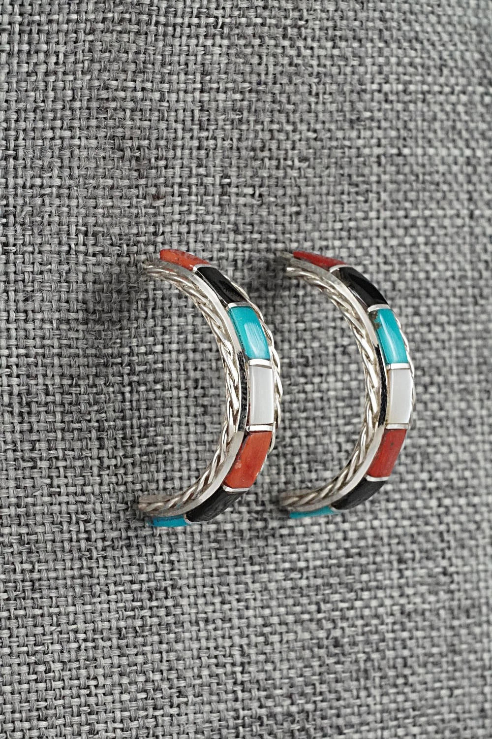 Multi-Stone & Sterling Silver Earrings - Malcolm Chavez