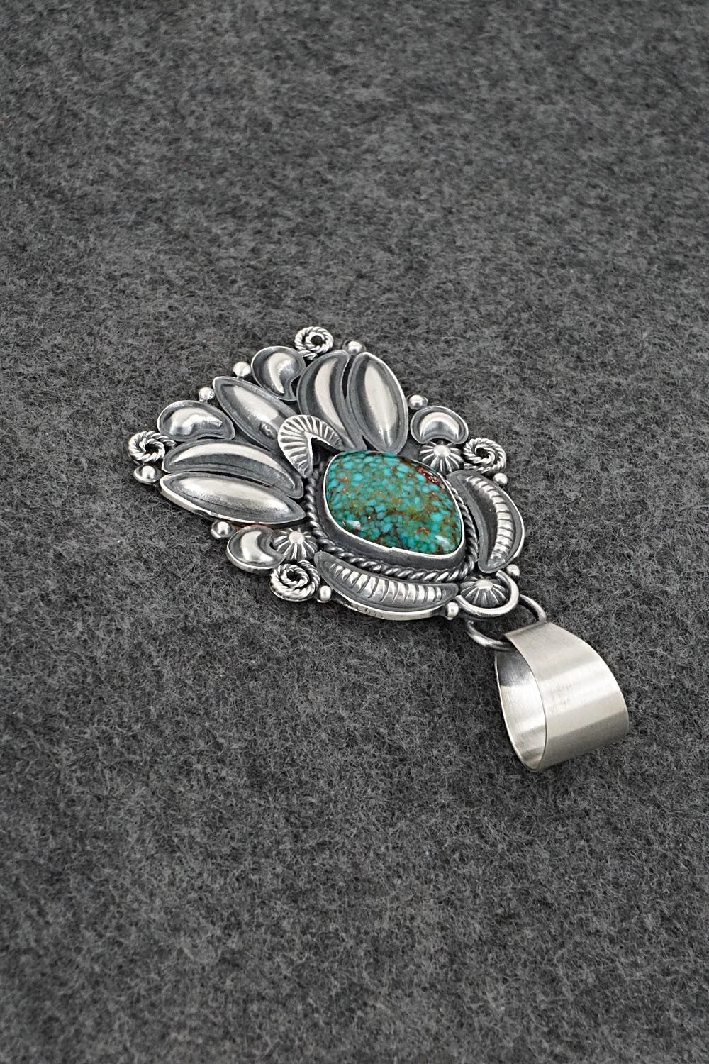 Turquoise and Sterling Silver Pendant - Derrick Gordon