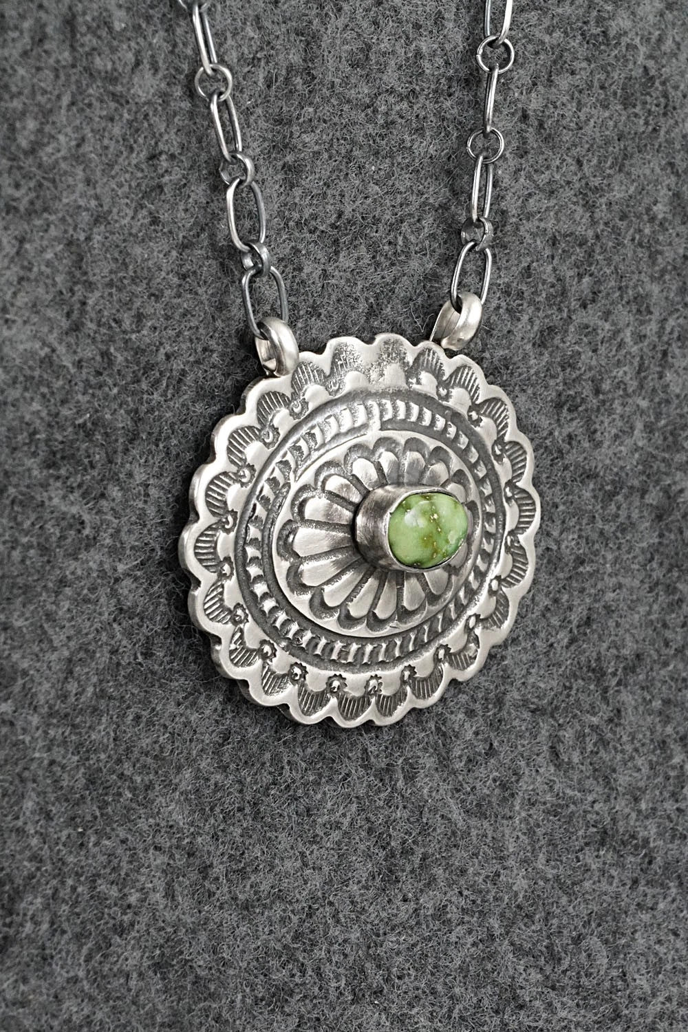 Turquoise & Sterling Silver Necklace - Adrienne Gordon