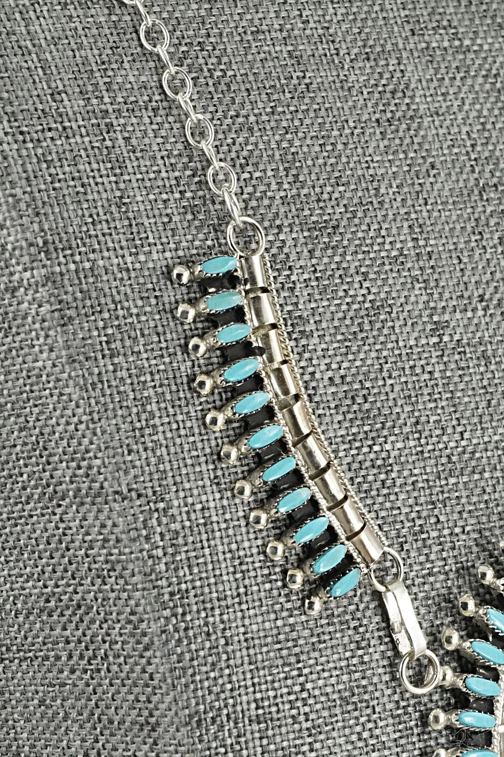 Turquoise & Sterling Silver Necklace Set - Evonne Hustito
