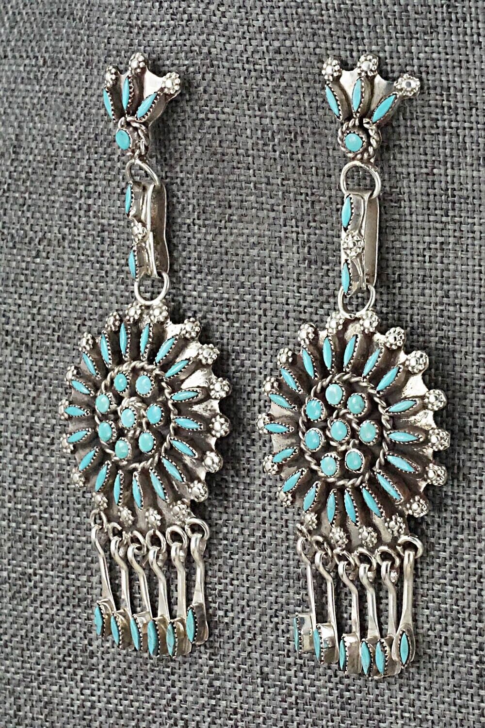 Turquoise & Sterling Silver Squash Blossom Set - Merlinda Chavez