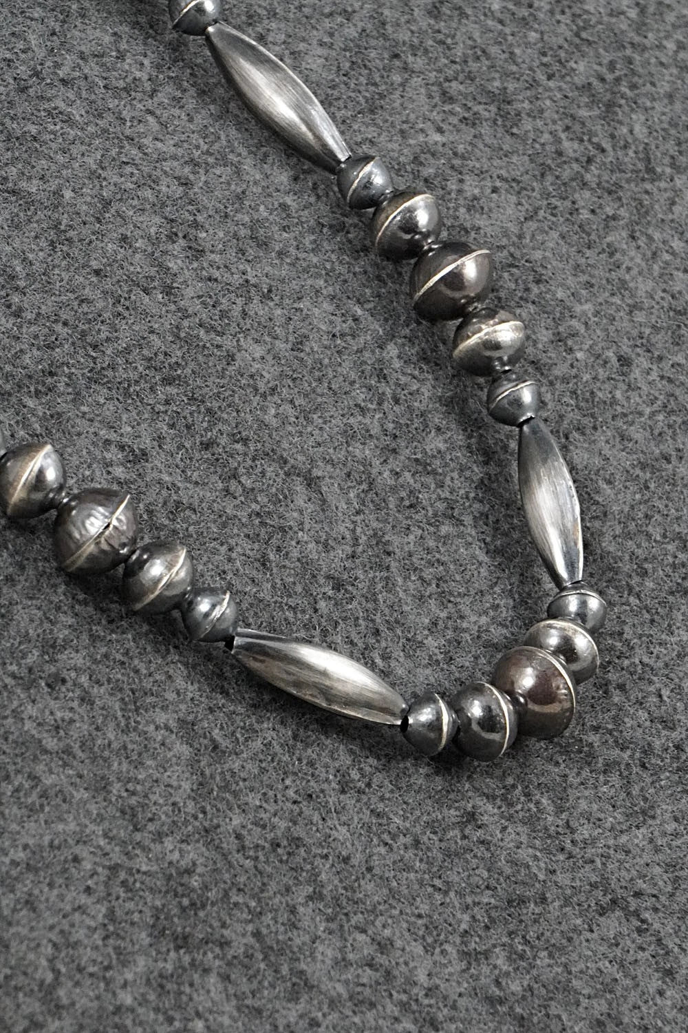 Sterling Silver Navajo Pearl Necklace 22" - Vintage