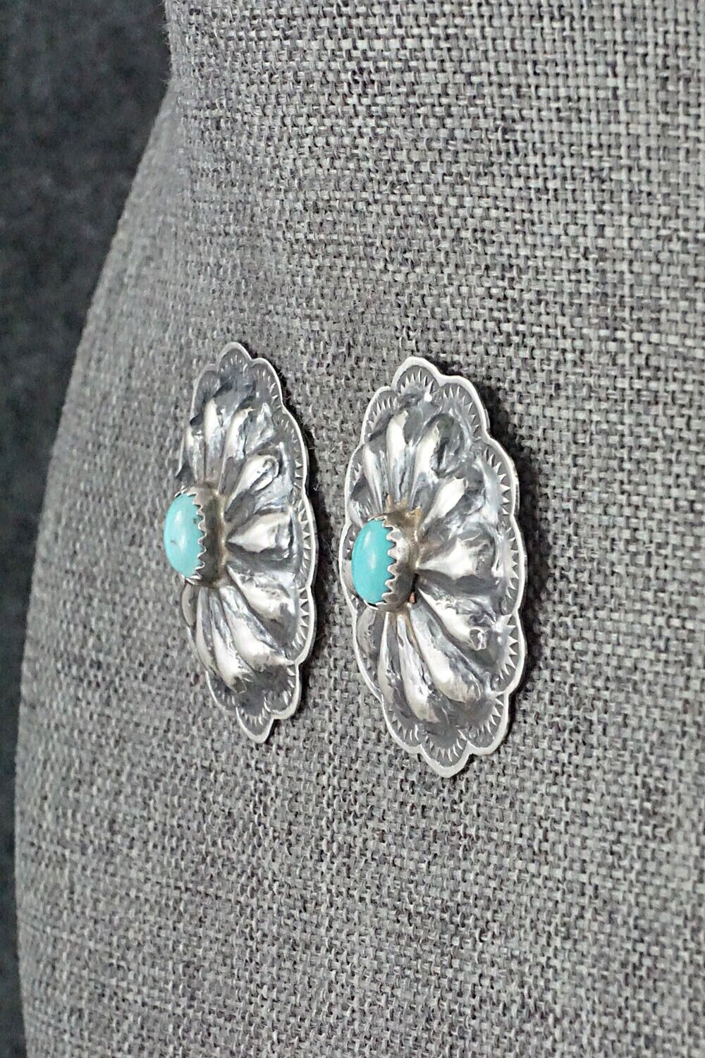 Turquoise & Sterling Silver Earrings - Rita Lee