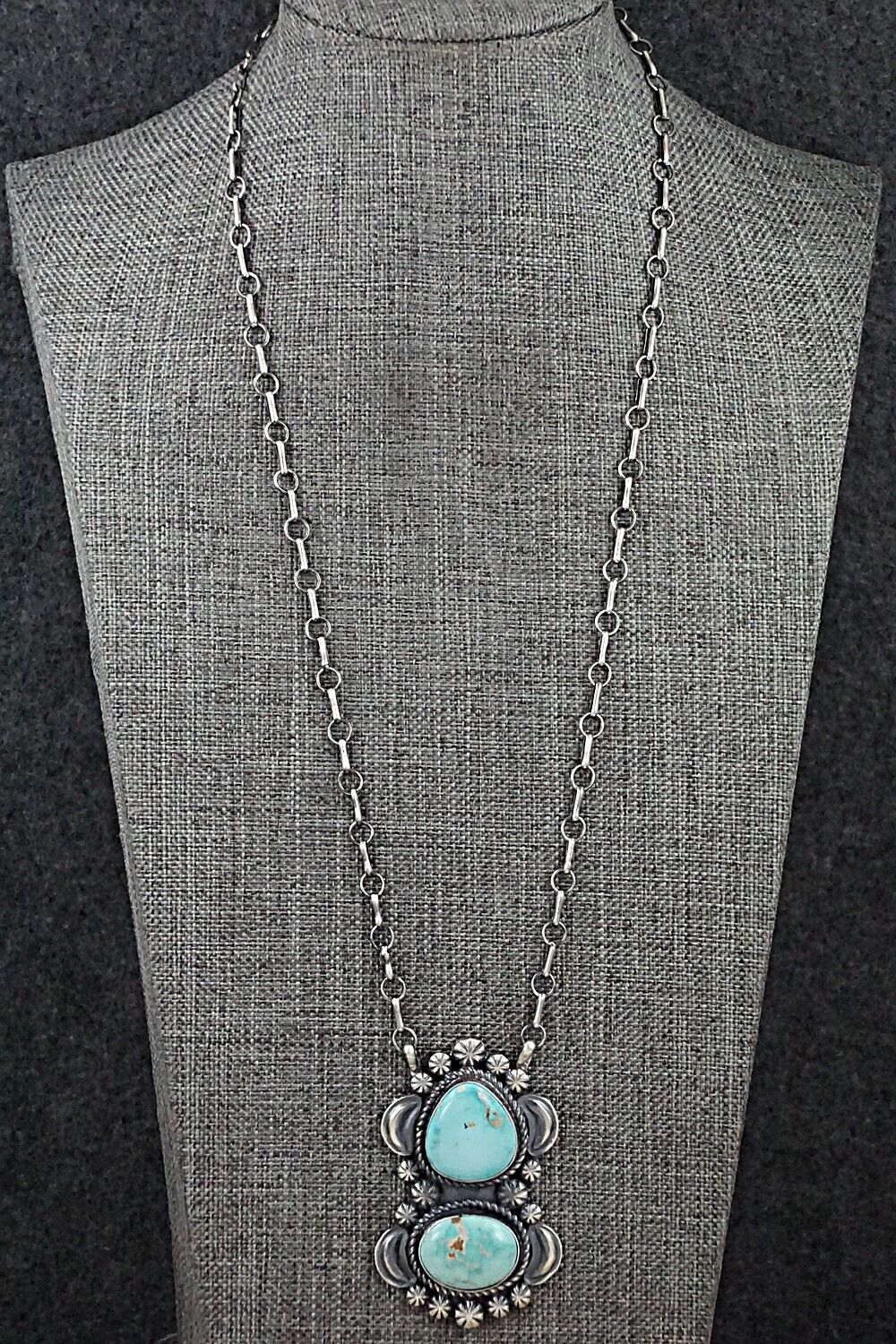 Turquoise & Sterling Silver Necklace - Jeff James