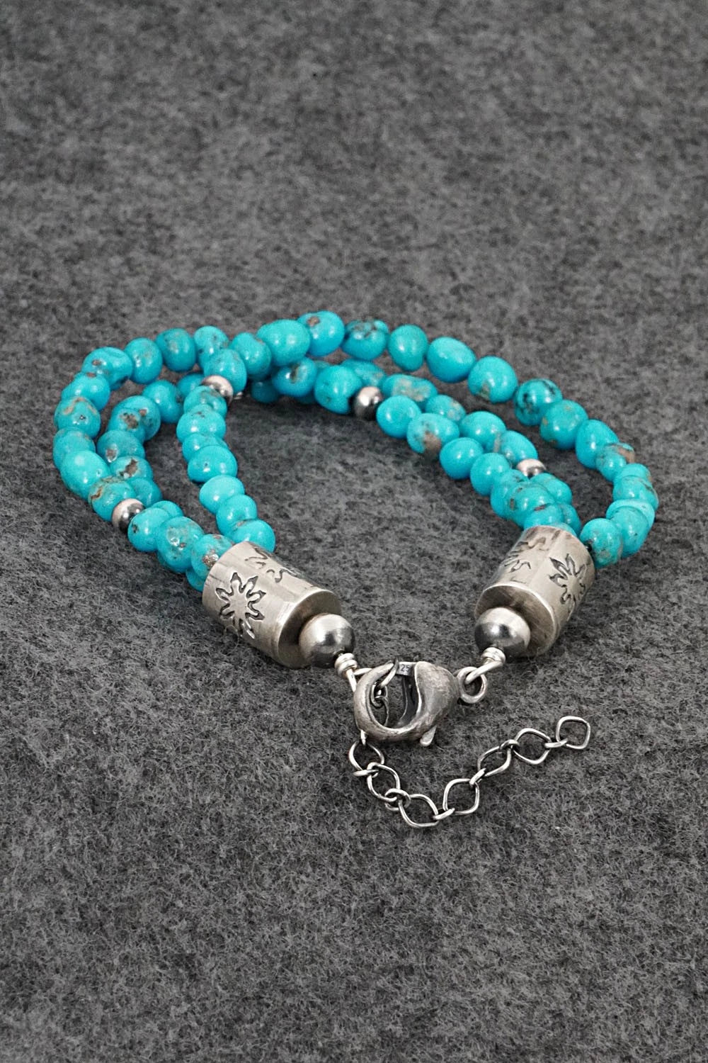 Turquoise & Sterling Silver Bracelet - Theresa Skeets