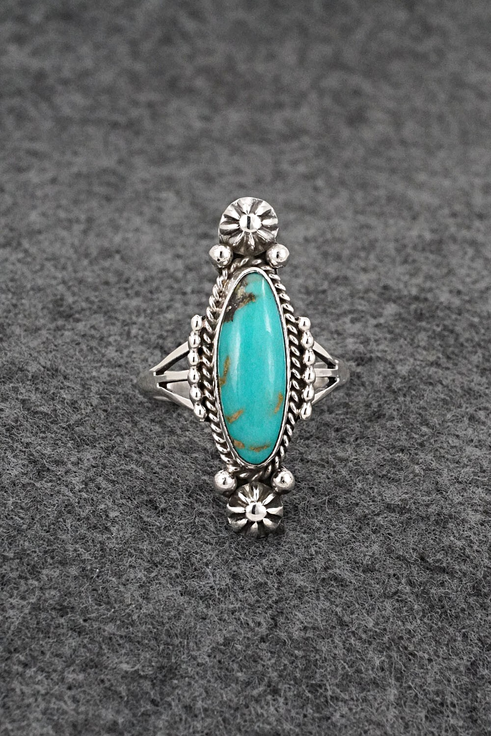 Turquoise & Sterling Silver Ring - Daniel Benally - Size 9