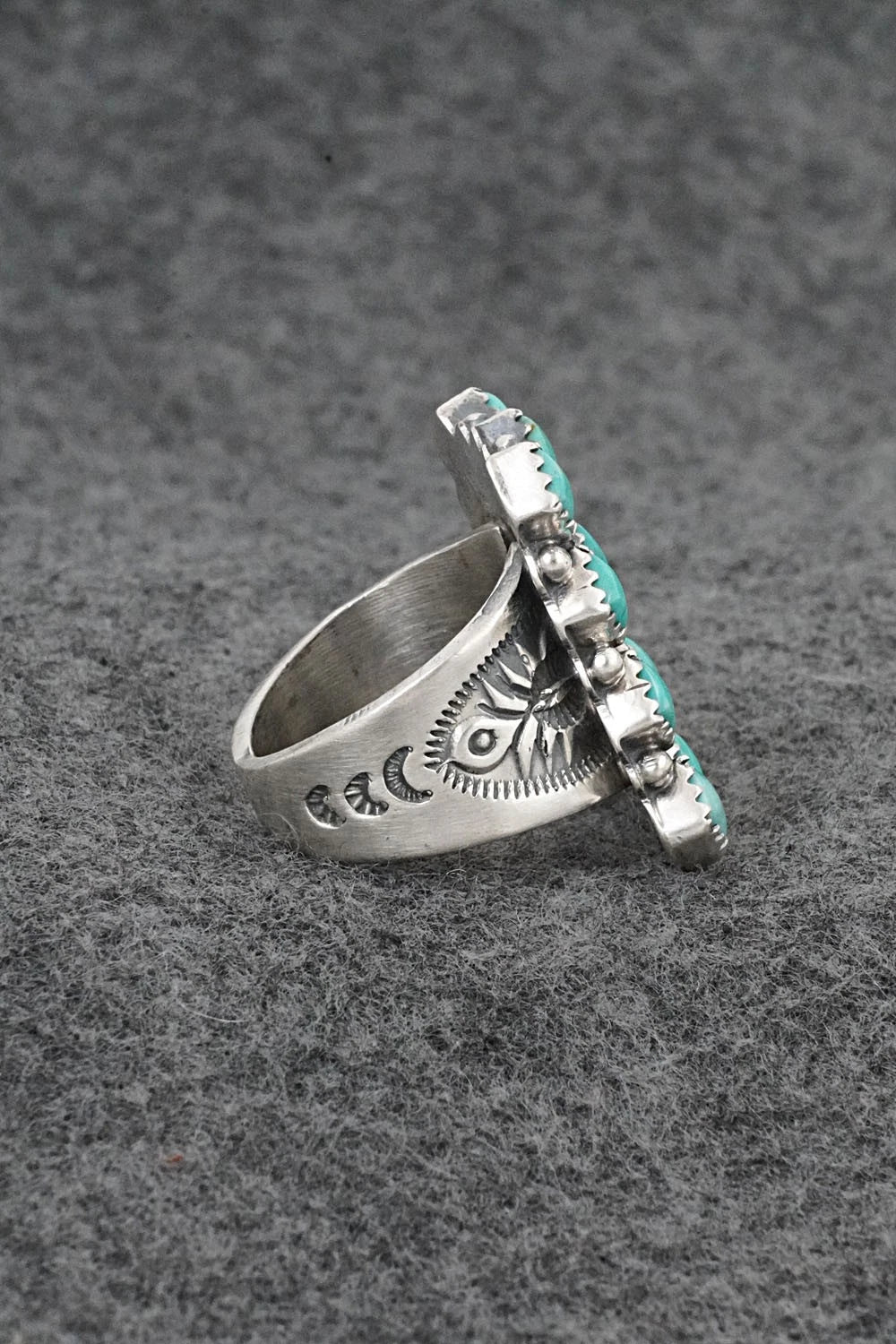 Turquoise & Sterling Silver Ring - Verley Betone - Size 7.5