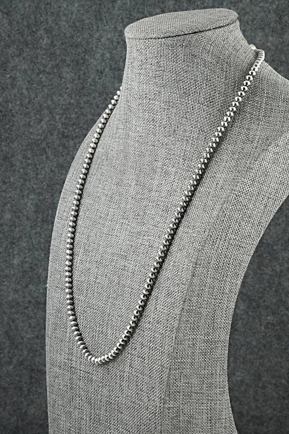 Sterling Silver Navajo Pearl Necklace 20" - Dorinda Mariano