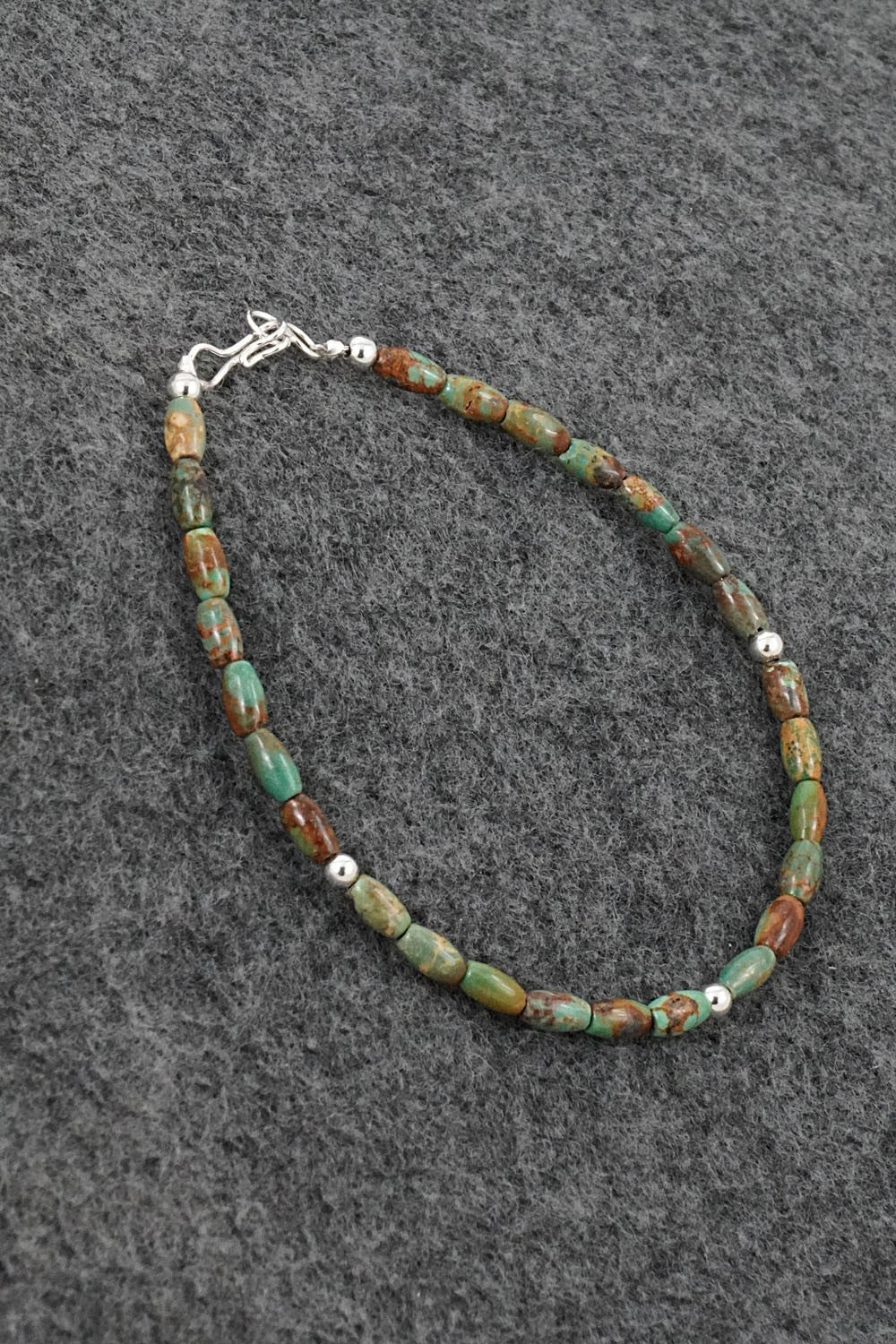 Turquoise & Sterling Silver Bracelet - Doreen Jake