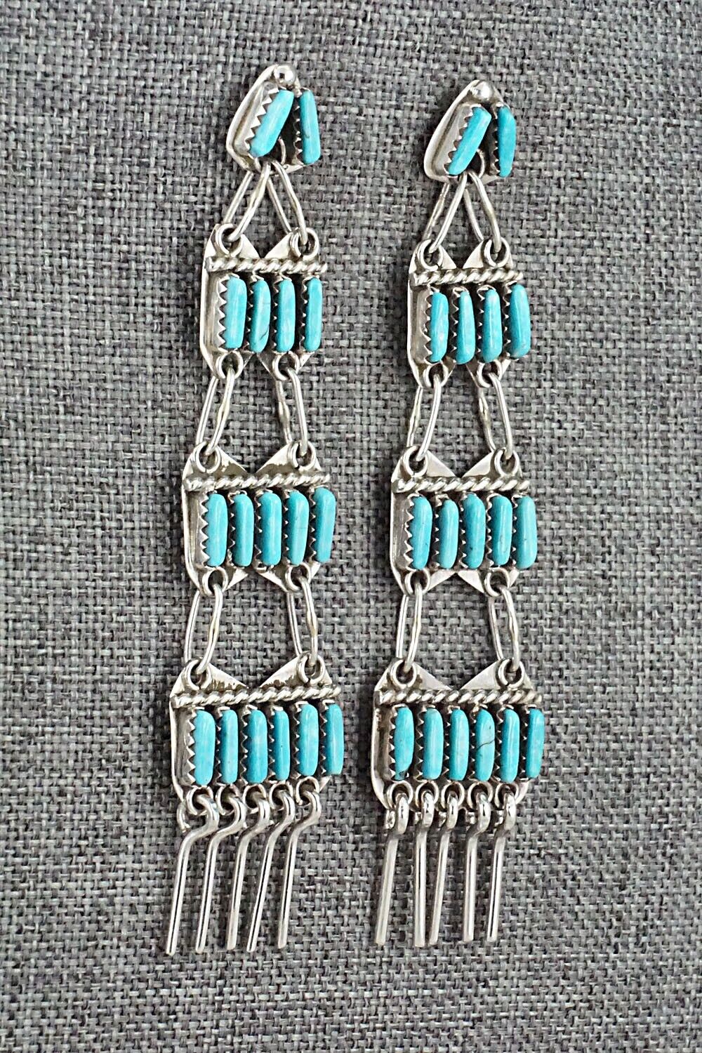Turquoise & Sterling Silver Earrings - Charlie John