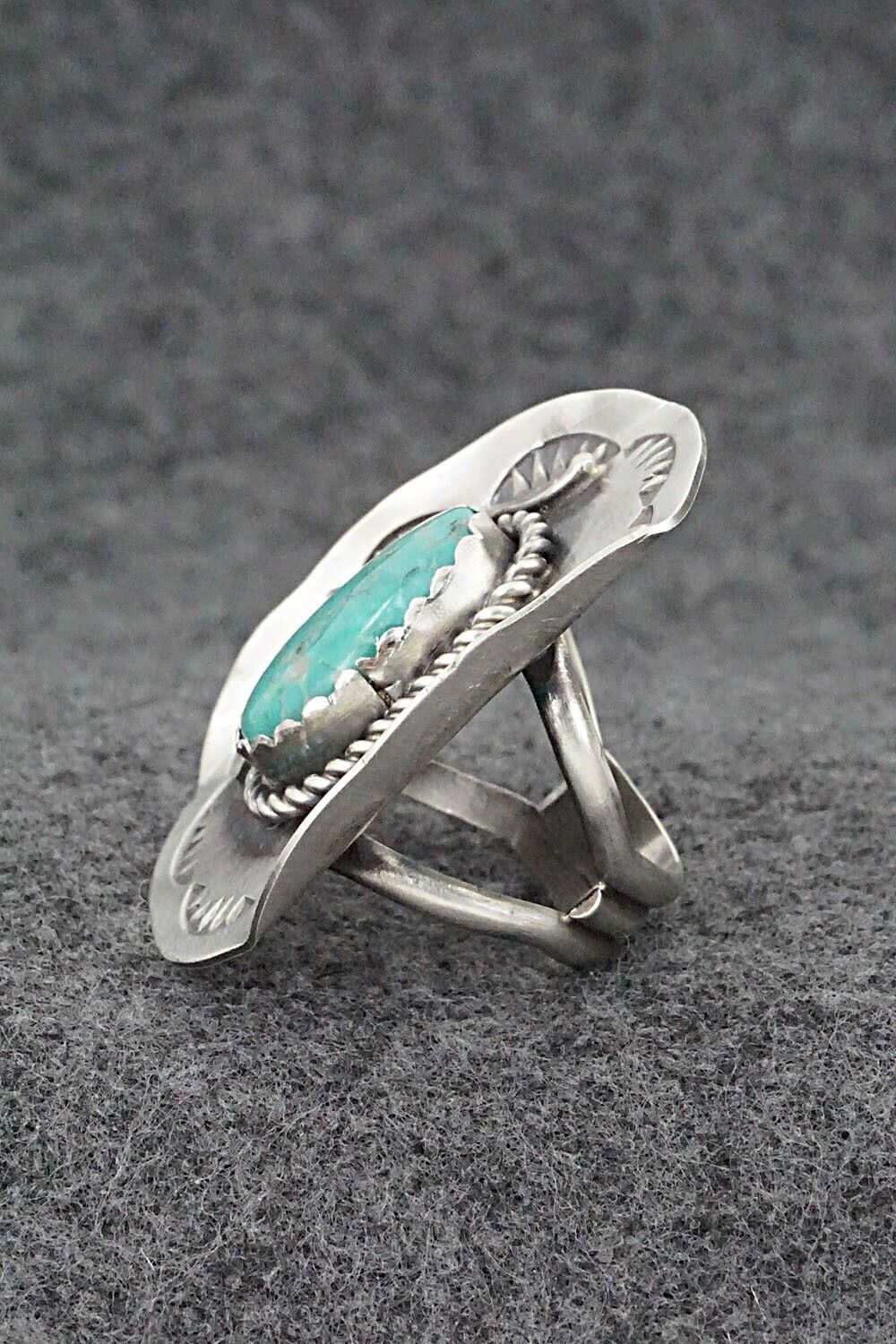 Turquoise & Sterling Silver Ring - Tim Yazzie - Size 7.5