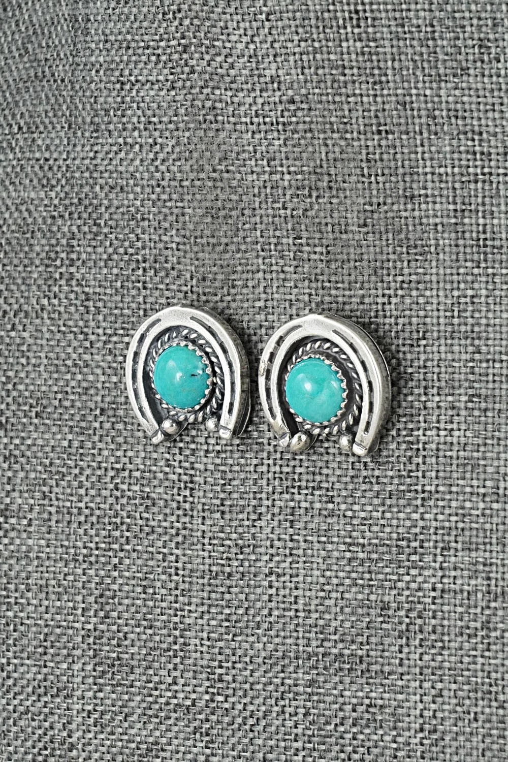 Turquoise & Sterling Silver Earrings - Annette Chiquito