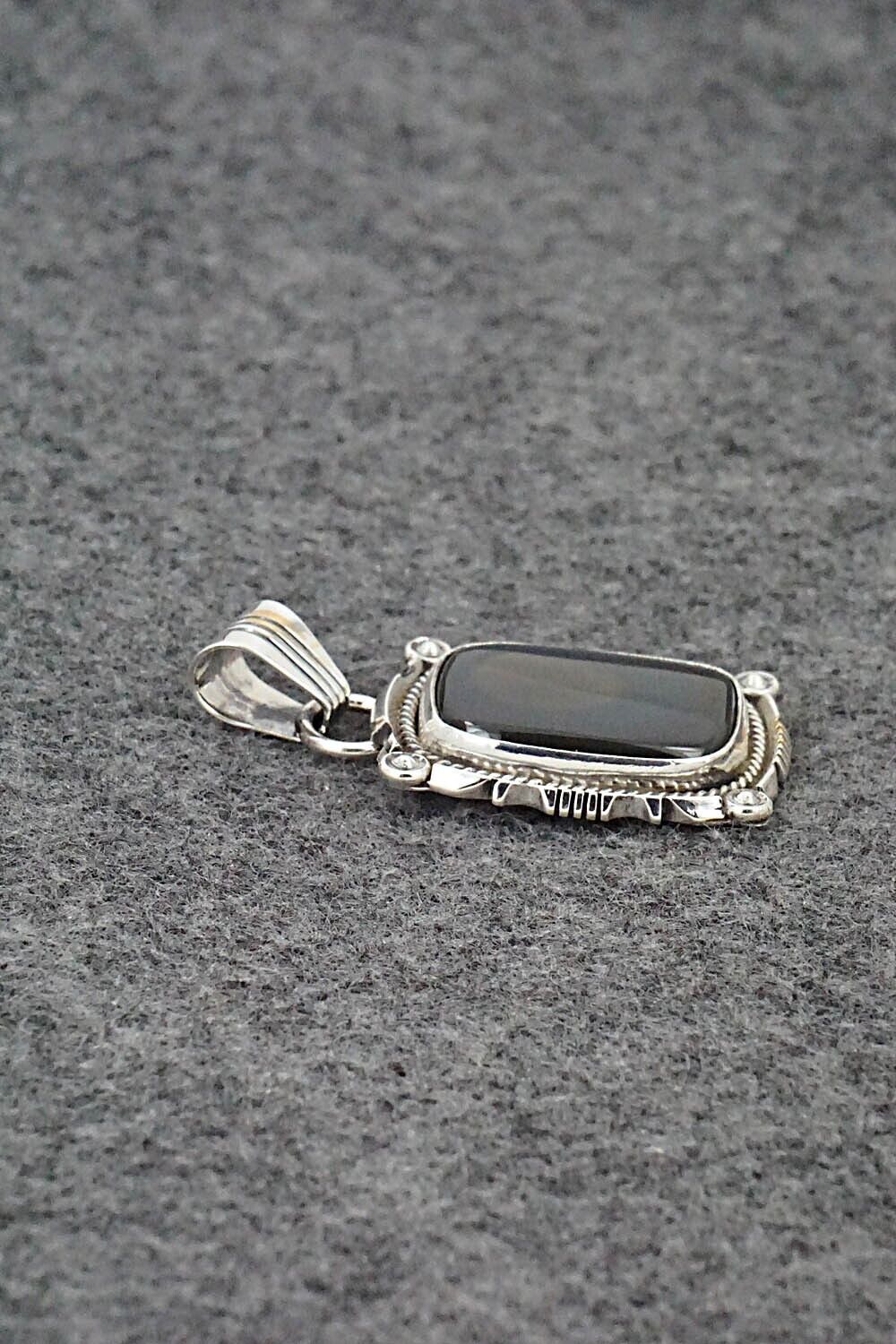 Onyx & Sterling Silver Pendant - Sharon McCarthy