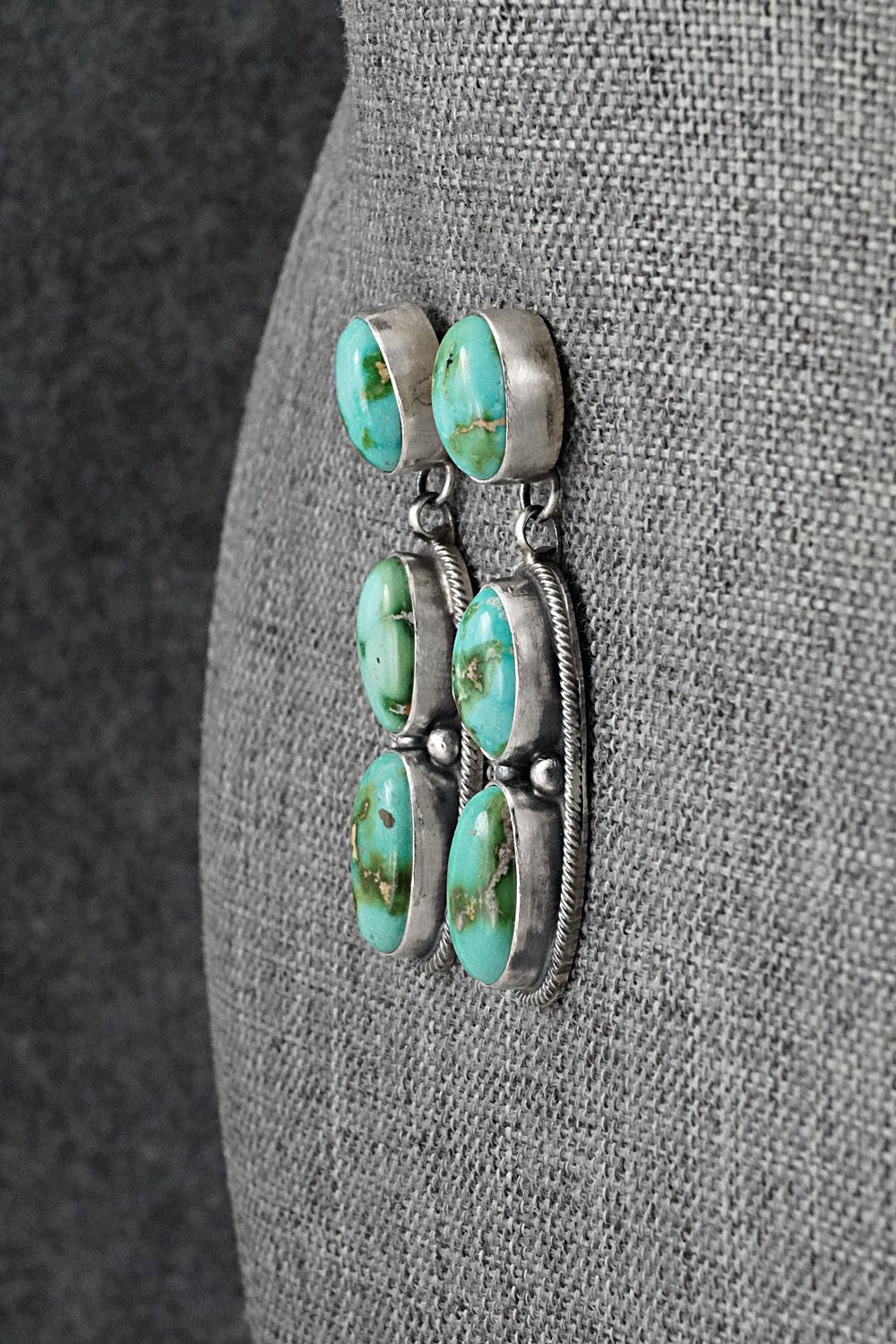 Turquoise & Sterling Silver Earrings - Randy Billy