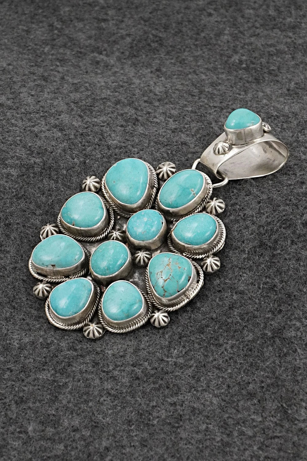 Turquoise & Sterling Silver Pendant - Paul Livingston