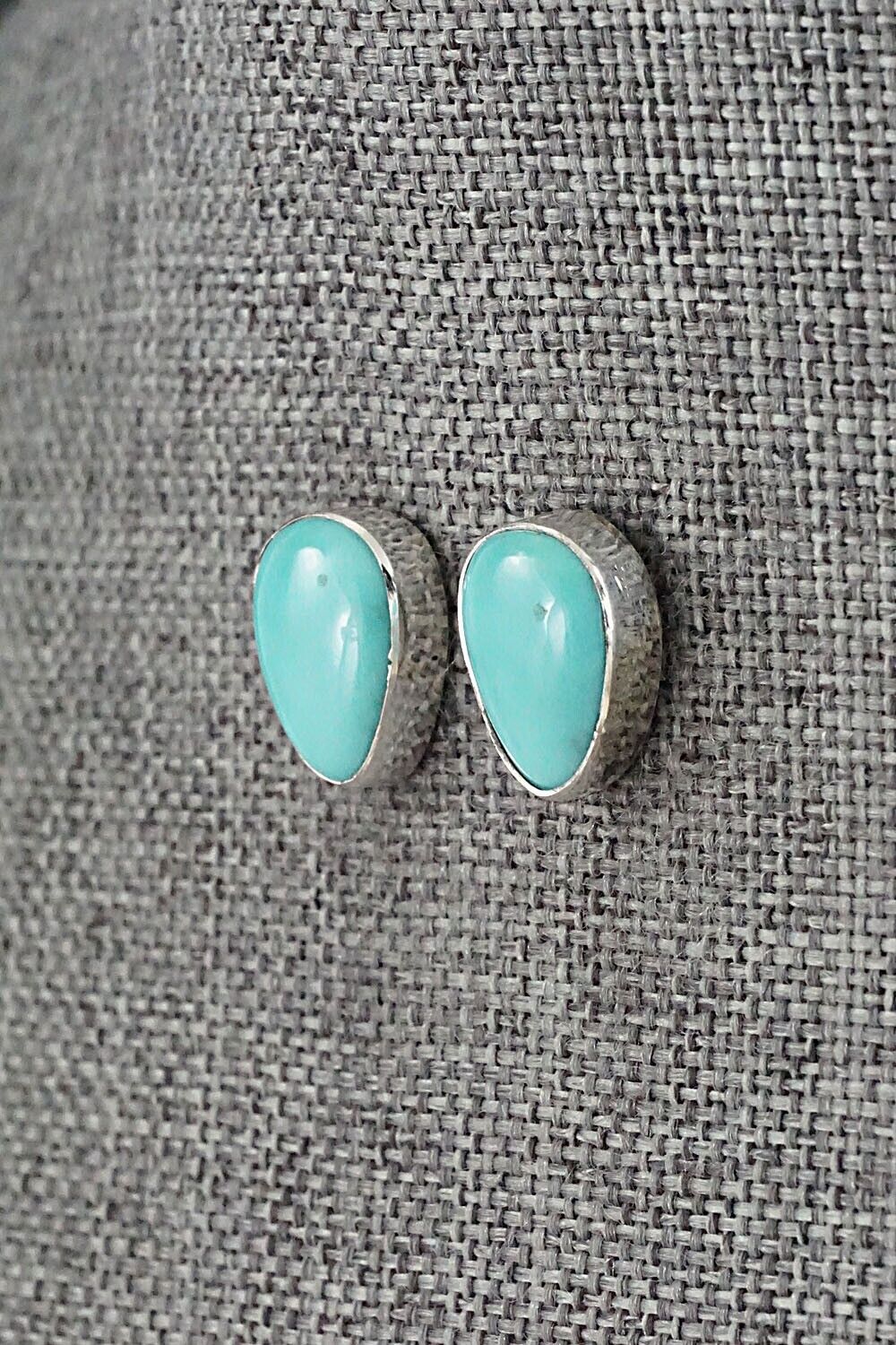 Turquoise & Sterling Silver Earrings - Marco Begaye