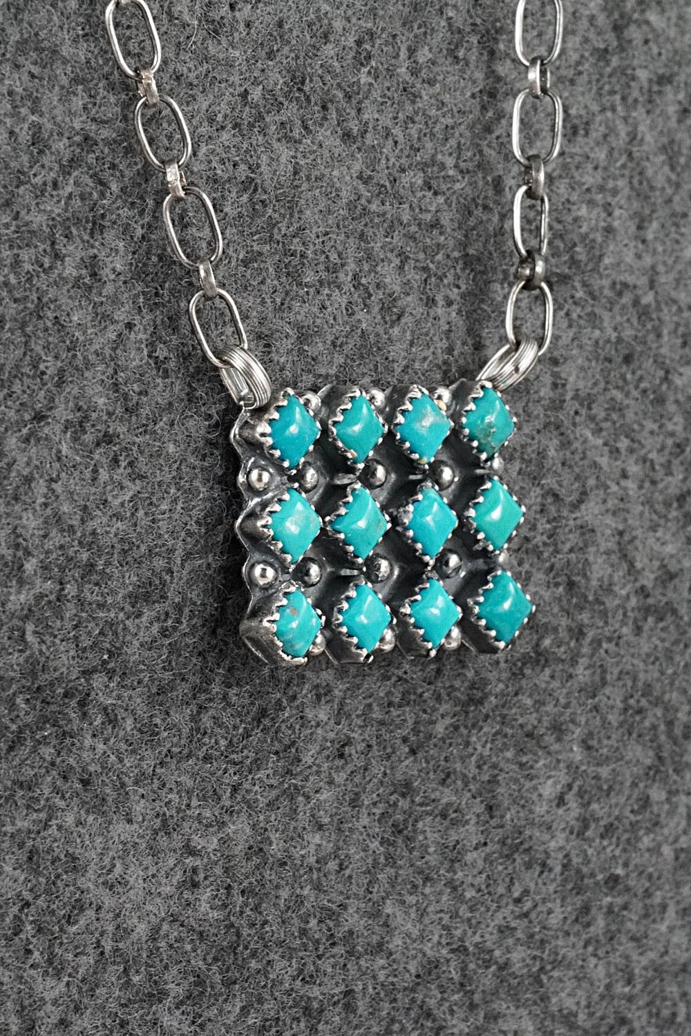 Turquoise & Sterling Silver Necklace - Melissa Anderson