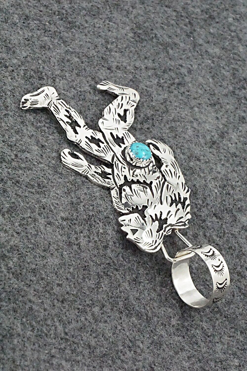 Turquoise & Sterling Silver Pendant - Richard Singer