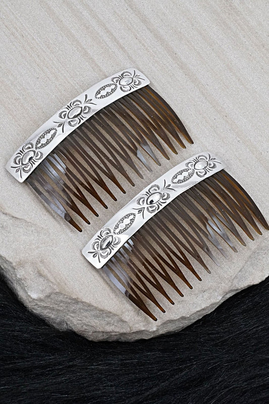 Sterling Silver Hair Combs - Bertha Begay