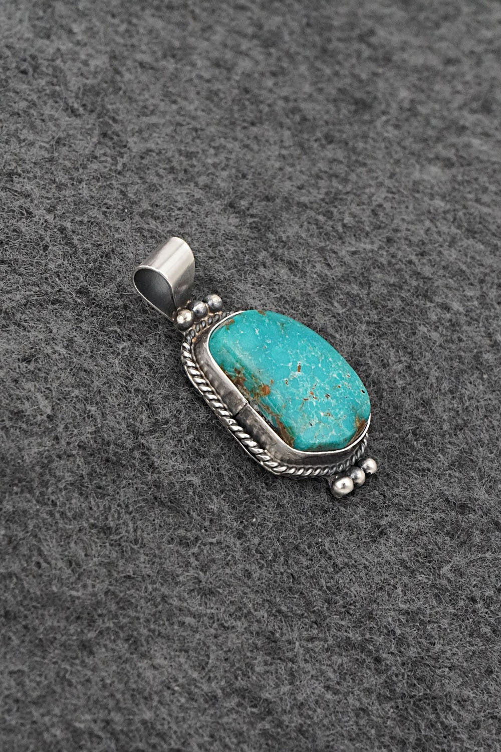 Turquoise & Sterling Silver Pendant - Rena Begay