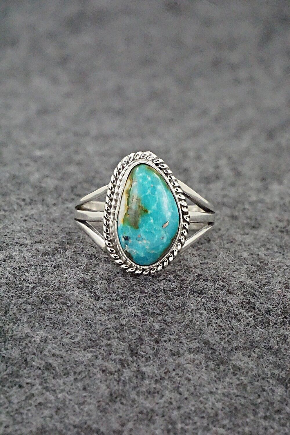 Turquoise & Sterling Silver Ring - Alice Rose Saunders - Size 6.5