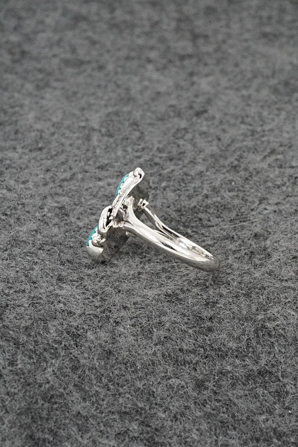 Turquoise and Sterling Silver Ring - Judy Largo - Size 5.75