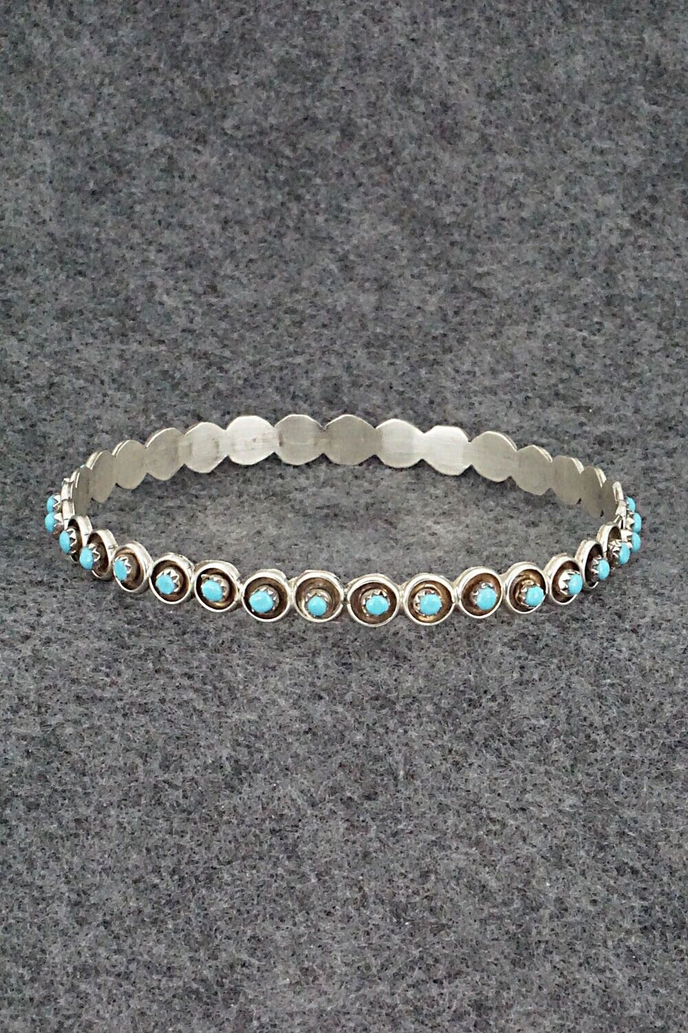 Turquoise & Sterling Silver Bangle - Joanne Cheama