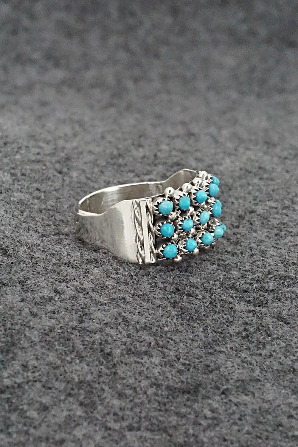 Turquoise & Sterling Silver Ring - Stephen Haloo - Size 9