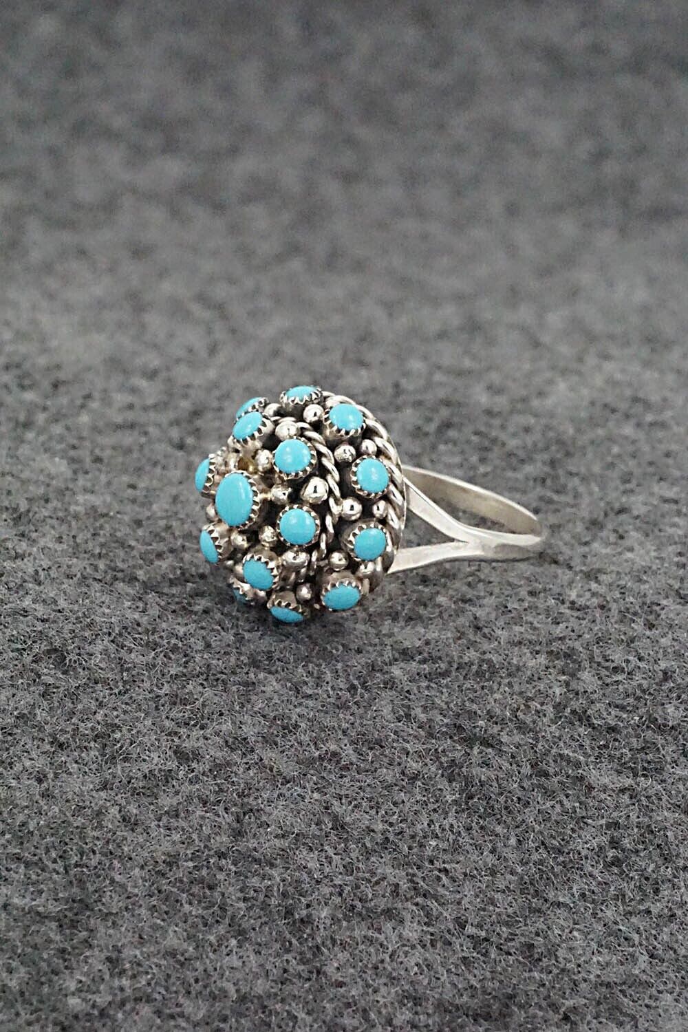 Turquoise & Sterling Silver Ring - Dickie Charley - Size 7.5